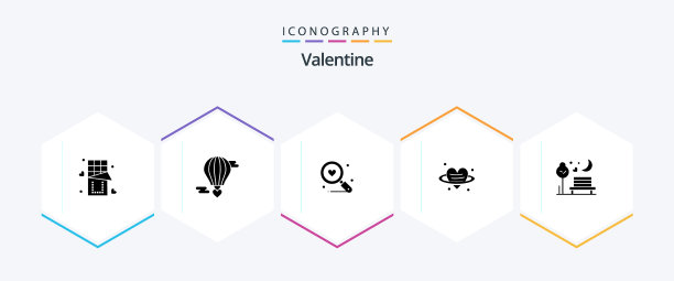 情人节25字形图标包包括情人节图片下载