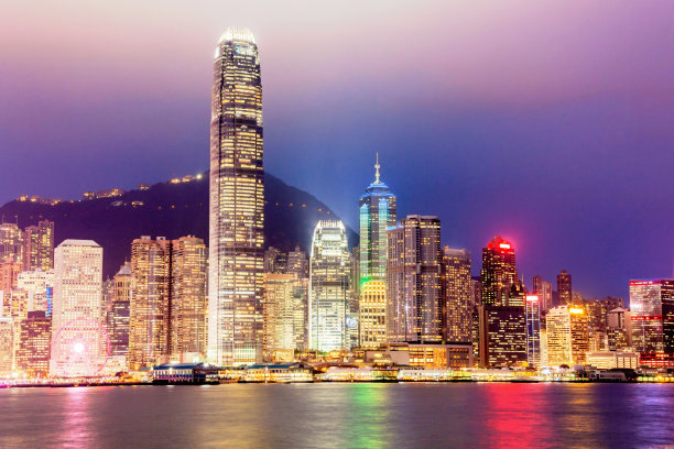 香港夜景海景图片下载