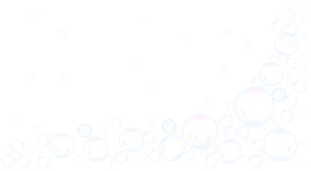 可爱的，现实的，有趣的泡泡随机飞行。图片下载