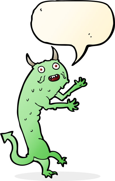 带有语音泡泡的卡通魔鬼图片下载