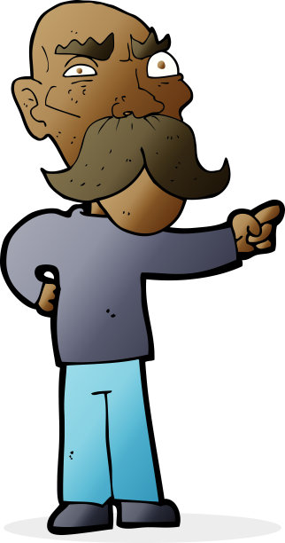 卡通惹恼了老人指指点点图片下载