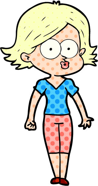 卡通女孩撅嘴图片下载