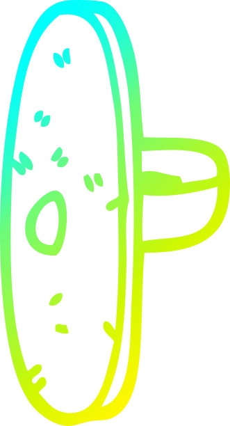 冷梯度线绘制的卡通中世纪盾牌图片下载