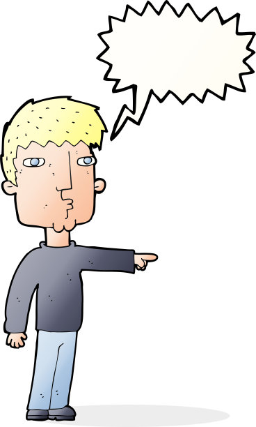 卡通指向人与思想泡泡图片下载