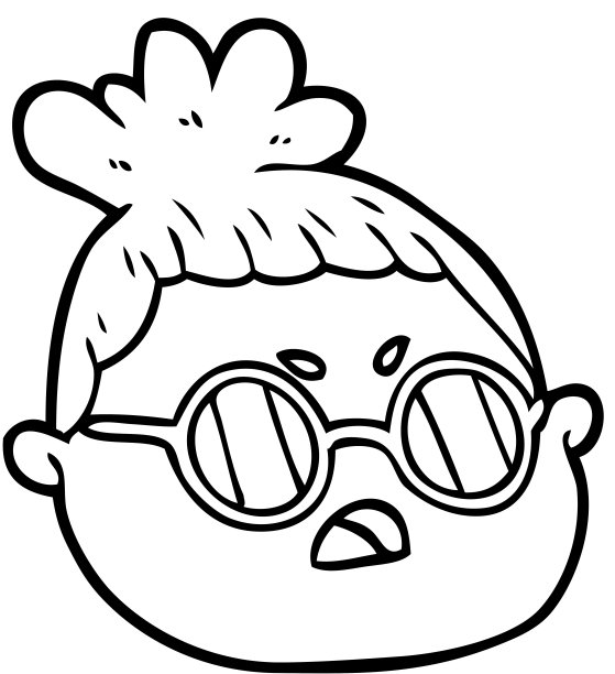 卡通女性脸图片下载