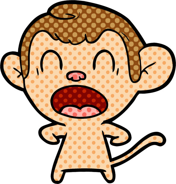 大喊大叫的卡通猴子图片下载