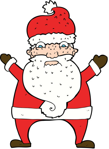 卡通让圣诞老人倍感压力图片下载