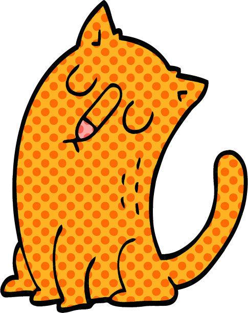 卡通涂鸦有趣的猫图片下载