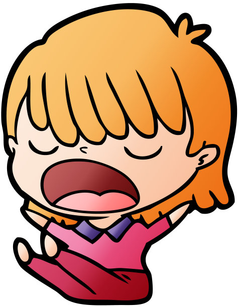 卡通女人大声说话图片下载