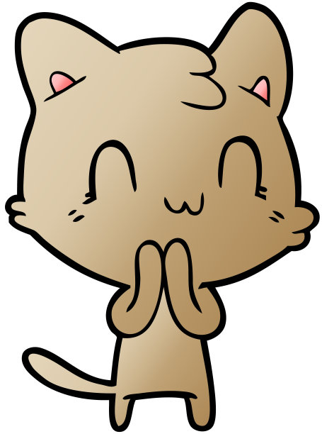 卡通快乐猫图片下载