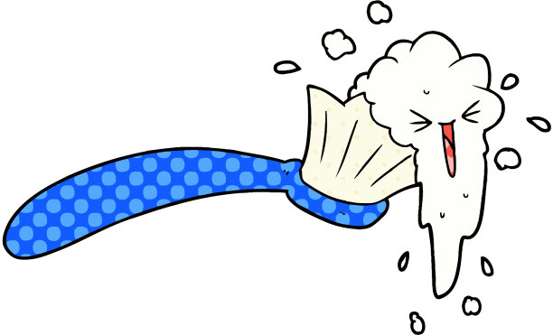 卡通牙刷牙膏图片下载