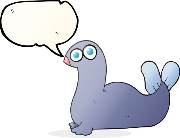 手绘语音泡泡卡通印章图片下载