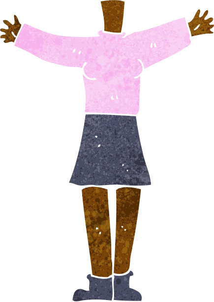 卡通女性身体(添加照片或混搭卡通)图片下载