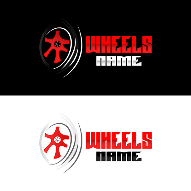 轮胎车轮标志，汽车零件矢量，维修车间设计，车库，汽车，车辆，现代简单车轮图标图片下载