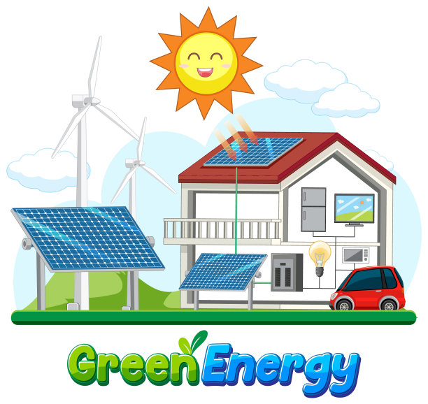 绿色能量矢量概念图片下载