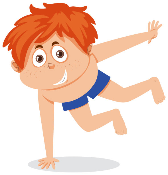 一个男孩穿着泳裤跳舞图片下载