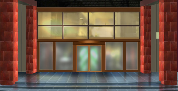 商业中心入口示意图图片下载