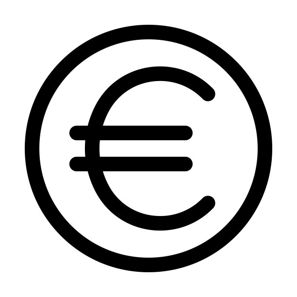 欧元货币图标，欧元矢量，货币插图图片下载