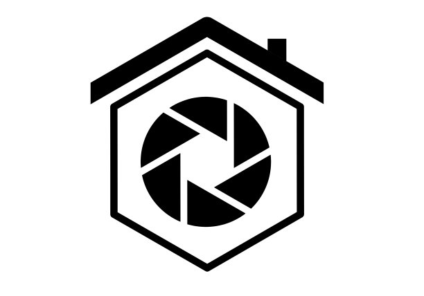 家用快门摄影标志孤立在白色背景上图片下载