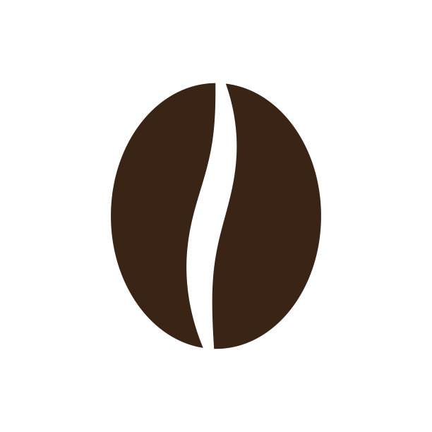 咖啡豆图标矢量设计模板在白色背景图片下载