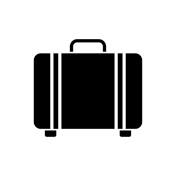 旅行包图标矢量设计模板在白色背景图片下载