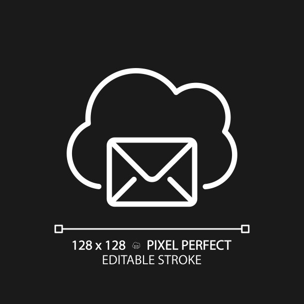 云端邮件线性图标图片下载