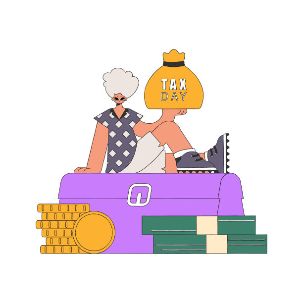 一个有教养的人手里拿着一袋税。纳税的话题。图片下载