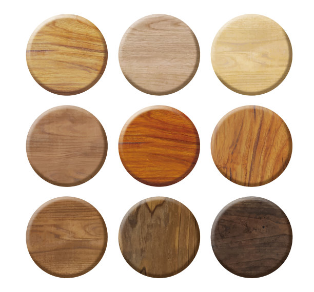 圆形木板图标集图片下载
