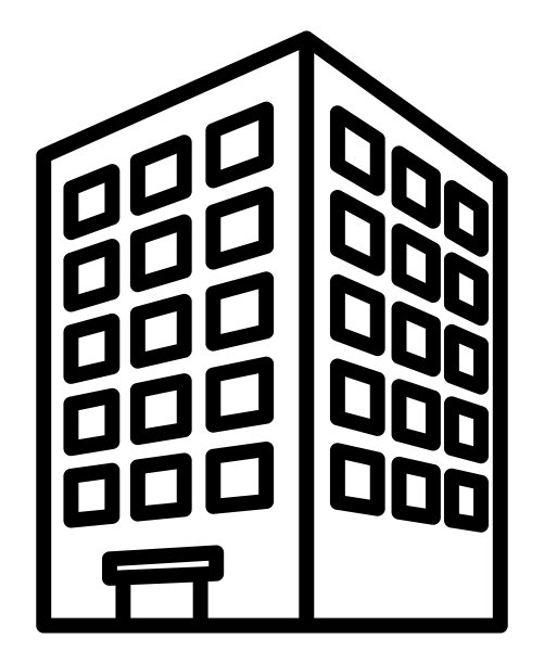 一个建筑隔离矢量图标。图片下载