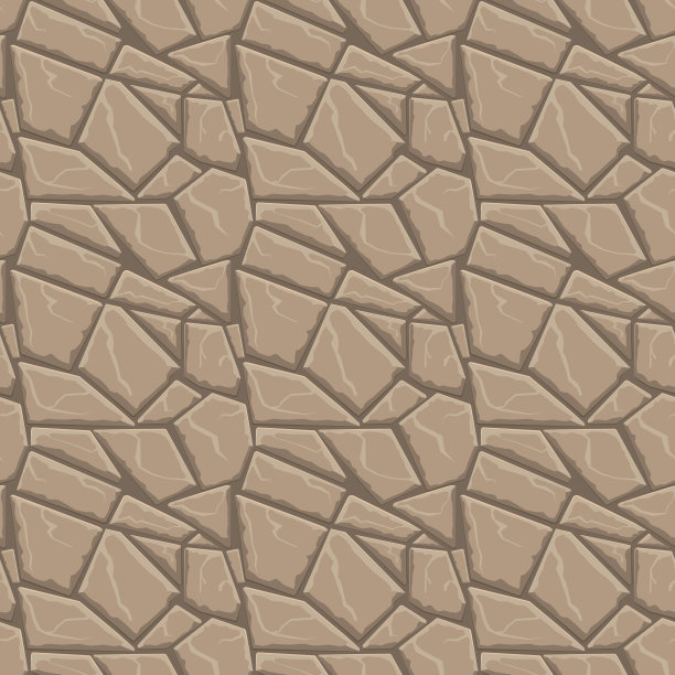 卡通游戏纹理，岩石，泥土和地面表面无缝的图案。游戏资产墙和环境背景图片下载