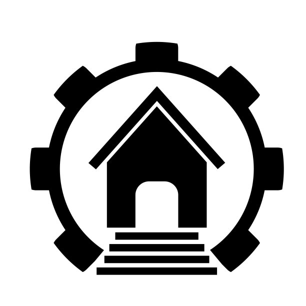 矢量插图，标志，房子图标，建筑。孤立在白色背景上。图片下载