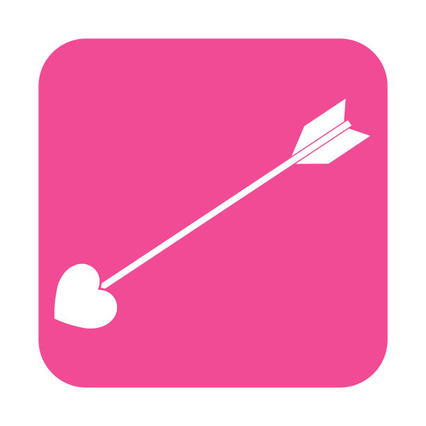 情人节心形图标的简单插图图片下载