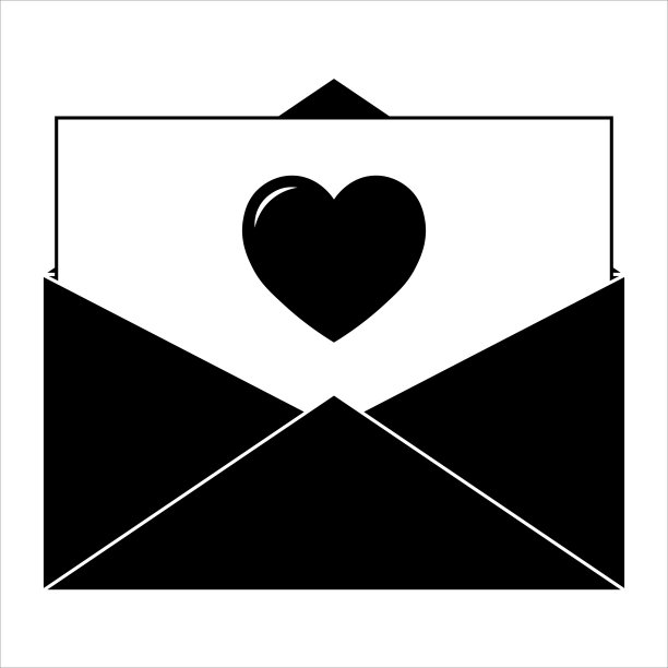 情人节心形图标的简单插图图片下载