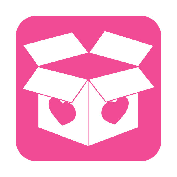 情人节心形图标的简单插图图片下载