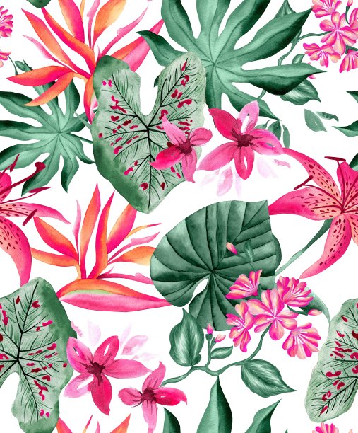 水彩花图案图片下载