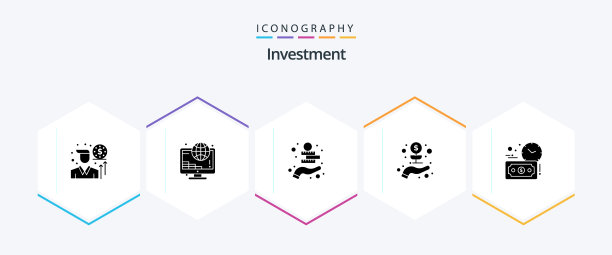 投资25个符号图标包包括钱图片下载