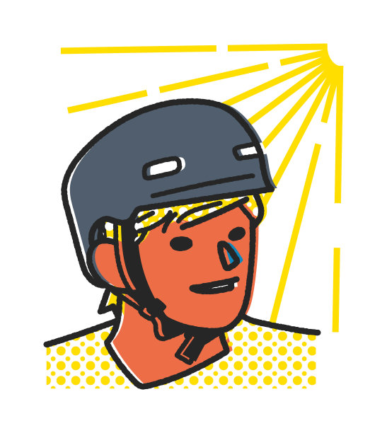 人们戴着头盔在自行车上保持安全的插图图片下载