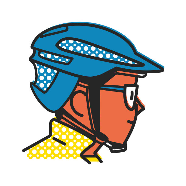 人们戴着头盔在自行车上保持安全的插图图片下载