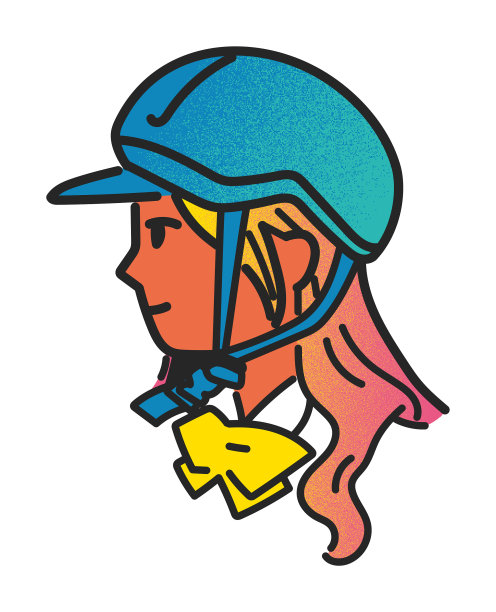 人们戴着头盔在自行车上保持安全的插图图片下载