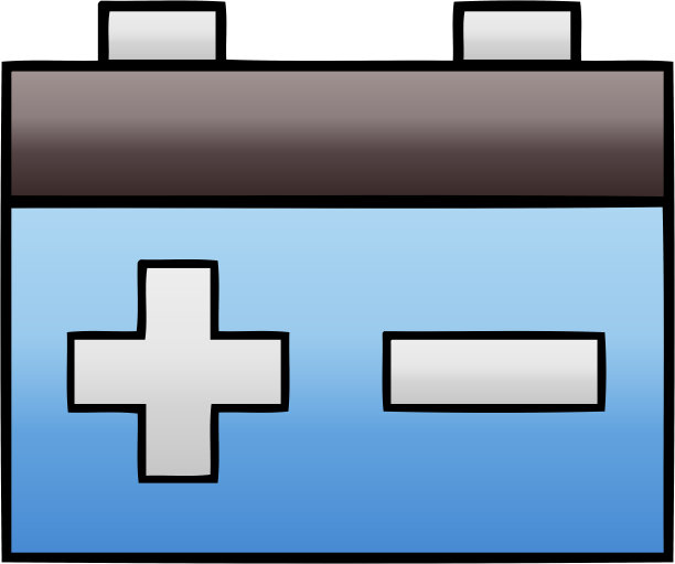 渐变阴影卡通的汽车电池图片下载