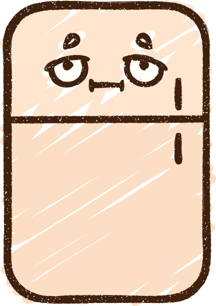 冰箱粉笔画图片下载