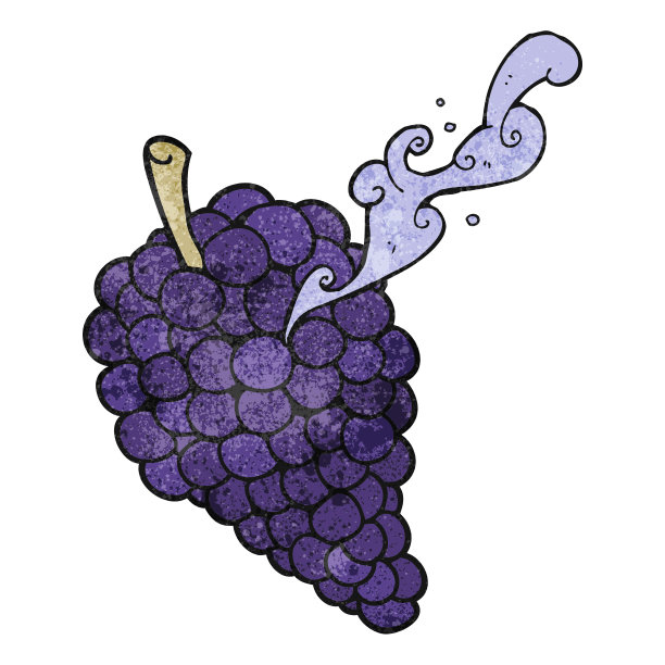 手绘纹理卡通葡萄图片下载