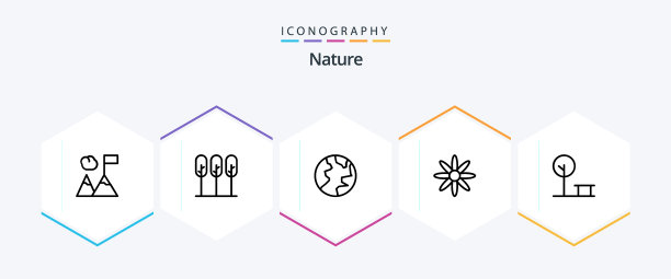 自然25线图标包包括地方自然图片下载