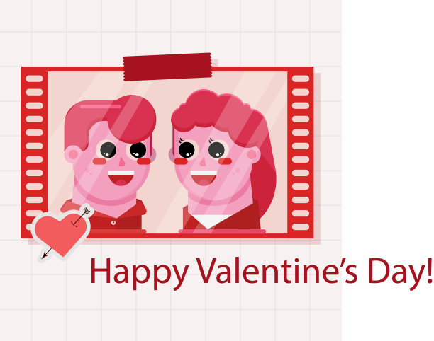 情人节的情侣在电影中滚动图片下载