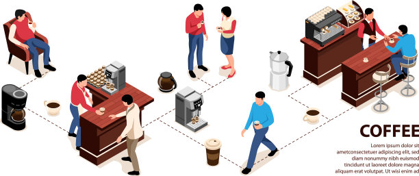 等距咖啡信息图图片下载