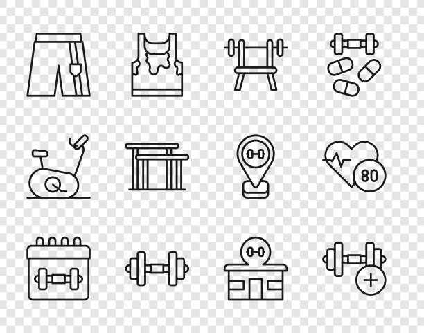 集行日历健身哑铃凳用图片下载