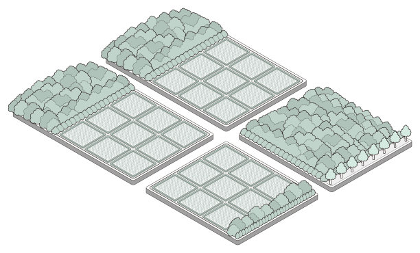 建筑物的三维插图。城市的观点。图片下载