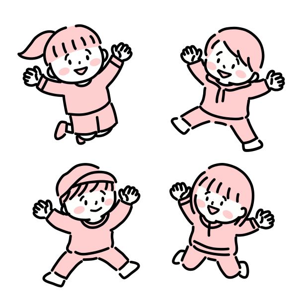 小学生在跳。图片下载