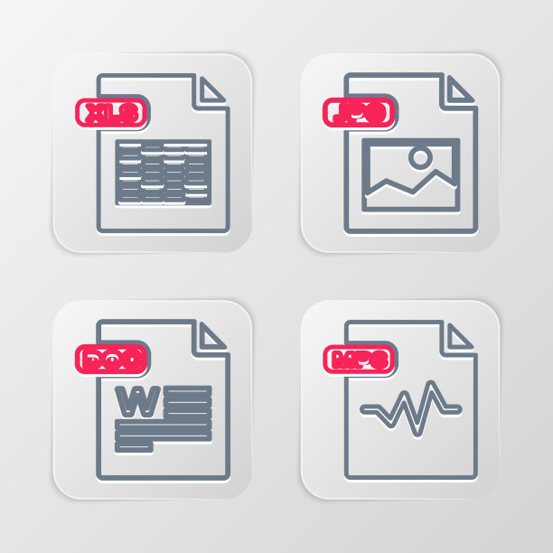 设置行mp3文件文档doc JPG和XLS图标图片下载