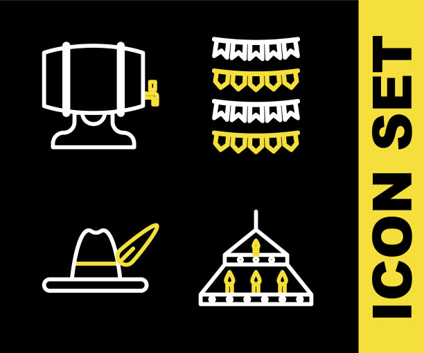 用巨大的旗帜设置狂欢节花环图片下载